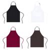 New Unisex Bib Apron Waterdrop Resistant With 2 Pockets Adjustable Aprons Black Waiter Apron Cafe Shop