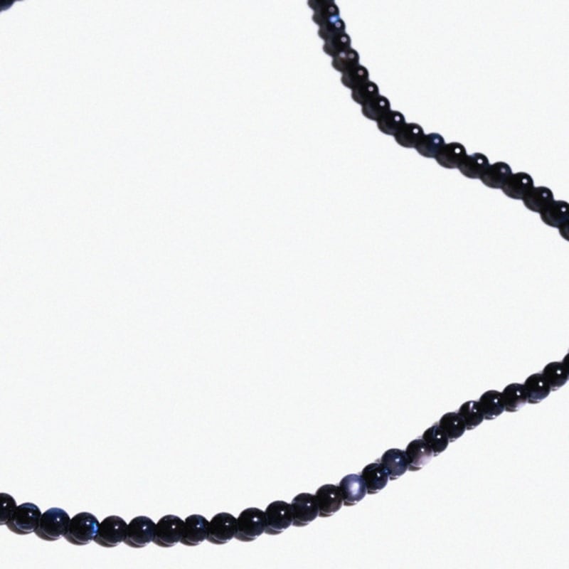 Kiee Oshimu (Silver925) 510 Black Shell Necklace