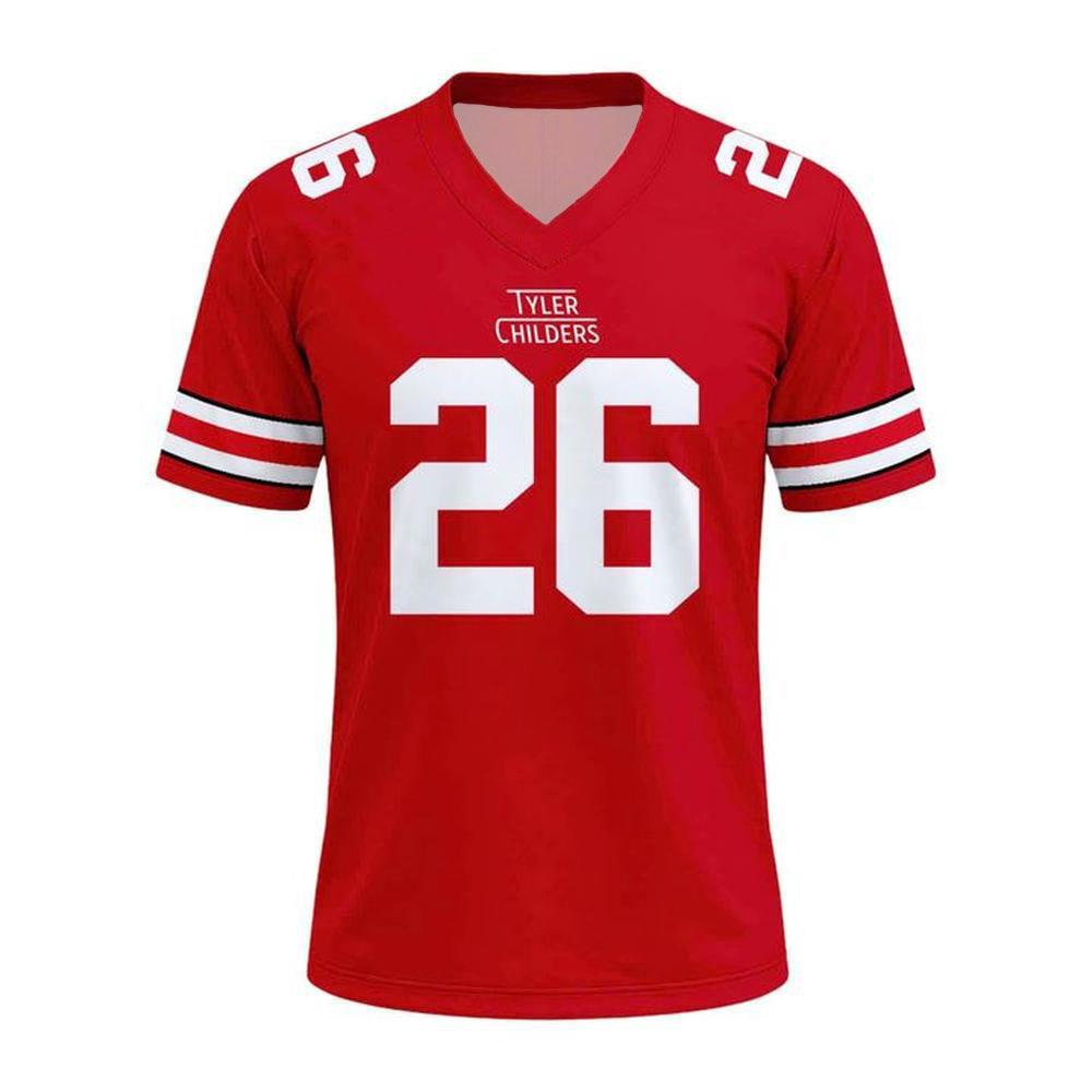 Tyler Childers 26 Football Tee V-neck Summer Women Men Clothing Short Sleeve Casual Fashion Soccer Jersey Print Merch Tops