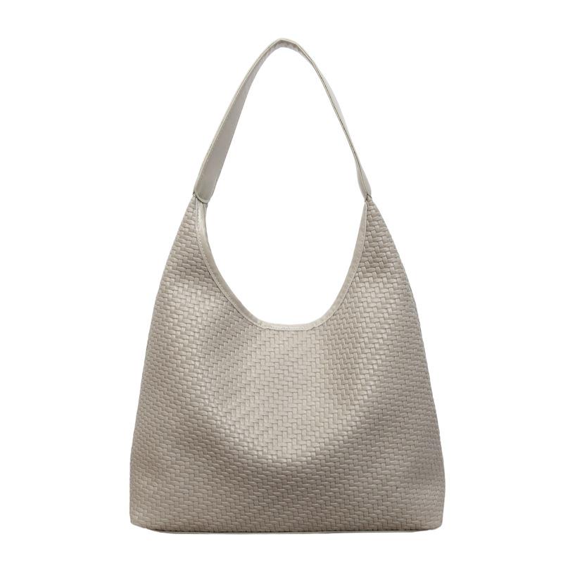Korean Retro Large Capacity Woven Shoulder Tote - Women's Fashionable Versatile High-End Underarm Bag