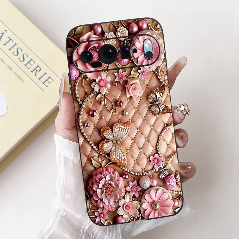 For Google Pixel 9 Pro 9A Pixel9 New Fashion Dusk Beach Painting Phone Case For Google Pixel9A 9 9Pro Black Silicone Soft Case