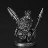 Metal Animal Tribe Warrior Miniature, Handmade White Copper Figure, Tabletop Game Piece, Collectible Desk Decor Gift for Men