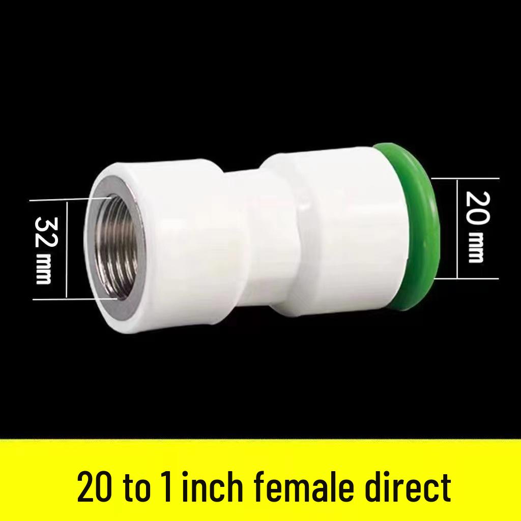 Quick Connect PPR Ball Valve PVC Elbow Tee, No Hot Melt, 4 Points/40 PE Water Pipe Fittings.