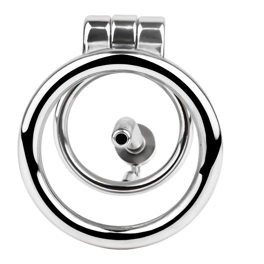 FRRK New Arrival Steel Male Chastity Cage PA Piercing Chastity Lock for Men Urethral Penis Plug Sex Dilator Sex Toys for Men