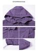 Autumn 2025 Korean Style Girls' Hooded Windbreaker Coat with Double Zipper