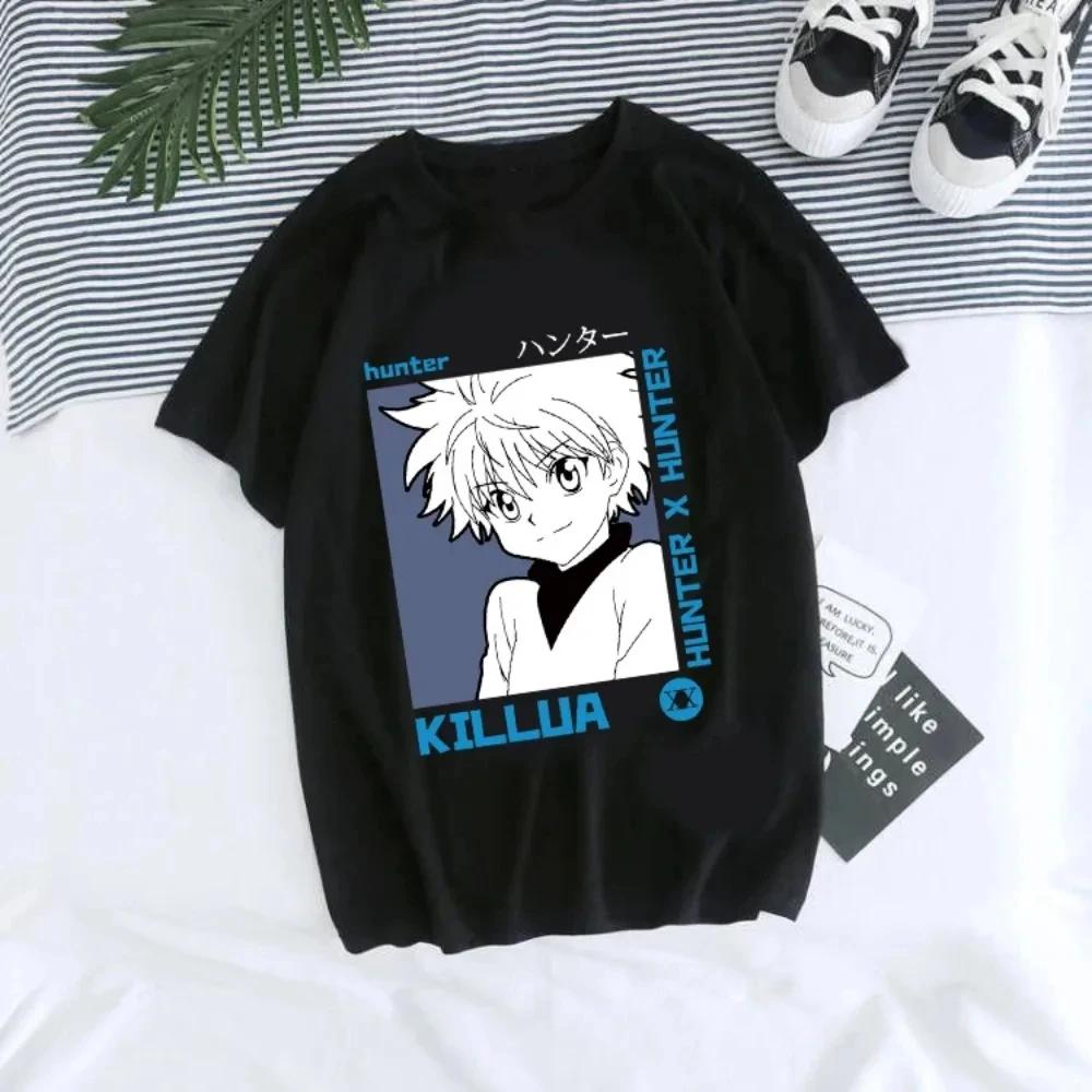 Kawaii Japanese Anime X Hunter Cotton Women's T-shirt Manga Hisoka Killua Zoldyck Kurapika Devil's Eye Short Sleeve T-shirt