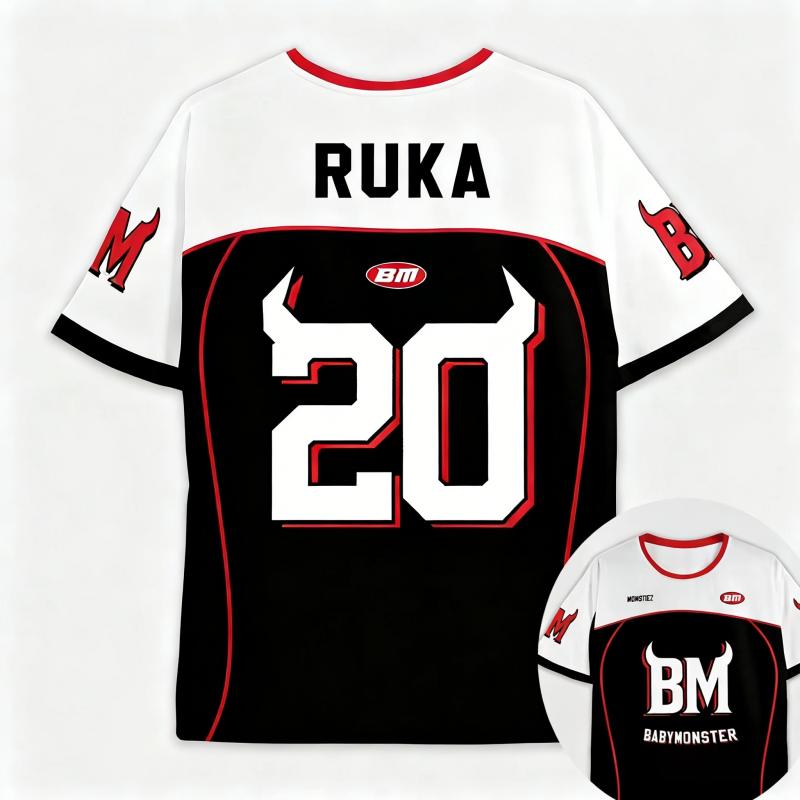 2026 New Y2K Fashion T-Shirt Men and Women BABYMONSTER Youth Round Neck Breathable Quick Drying Jersey Boy's Girl'