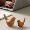 Durable Ceramic Decorative Birds Bird Figurines with Wood Grain Look, Modern Home Decor Animal Sculptures, Stylish Room for Living Bedroom Office