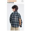 Boys Kids Korean Style Brushed Plaid Long Sleeve Casual Children Shirt