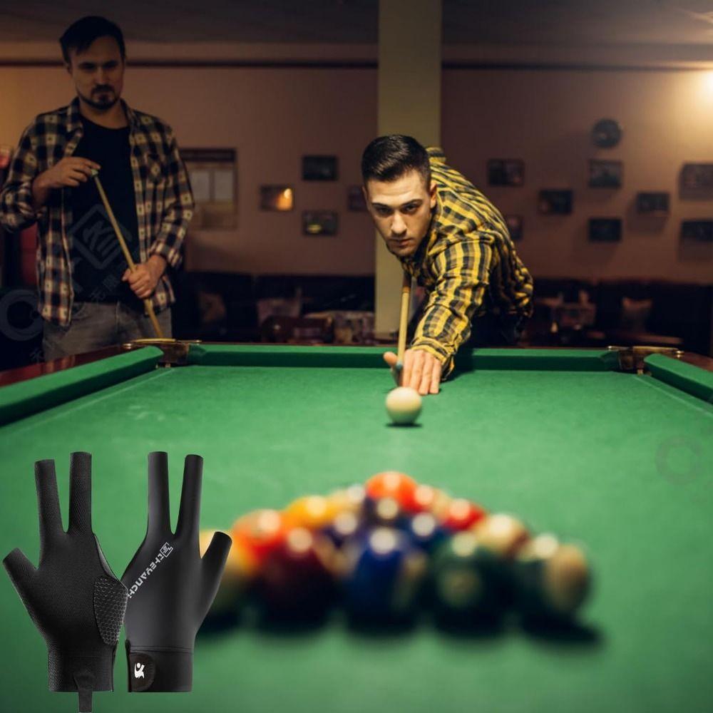 Left Hand Left Hand Billiards Gloves Three Finger Three Cut Gloves  Billiard Accessories