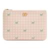 VLogo Signature Cat Pattern Design Leather Clutch Medium Women Clutch Pink Ivory 8W2P0AK4JVH9PK
