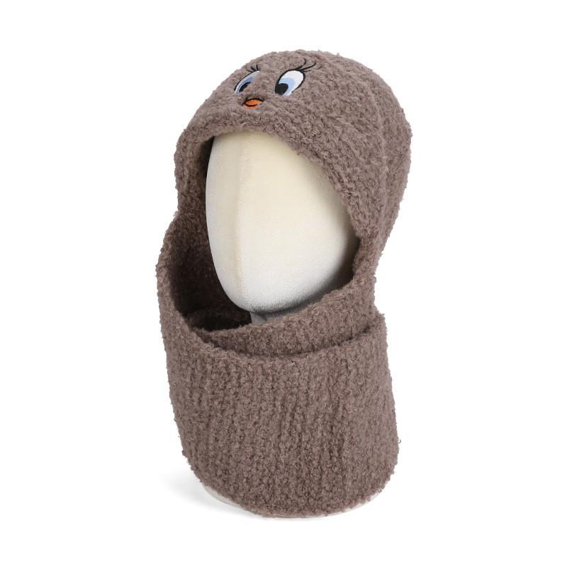 Plush Duck Beanie Cap With Neck Warmer For Cold Weather Use