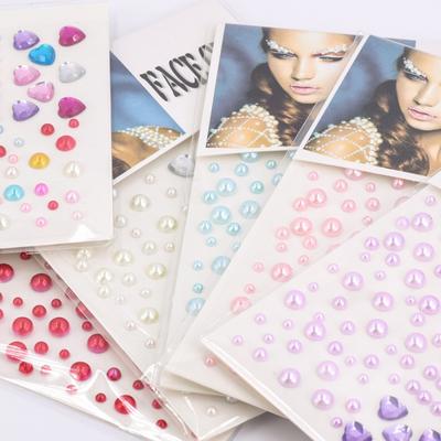 Acrylic Stickers Face Pasters Peach Heart Children's Stickers 3PC DIY