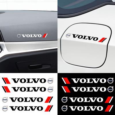 4PCS Car Styling Door Handle Decoration Stickers Decals For Rdesign AWD C30 C70 S40 S60 S70 S80 S90 V40 V50 V60 V70