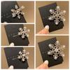 Strass-Schneeflocken-Haarnadel Silberne Weihnachts-Haarspange Vintage Mädchen