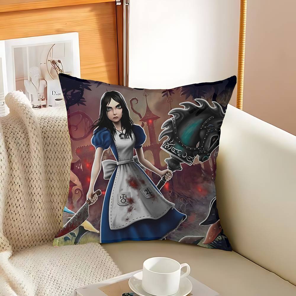 Popular Horror Game A-Alice M-Madness R-Returns Pillow Anime Pillow Sofa Bed Head Pillow Cover Cushion Cover 45x45 Cm Fashion