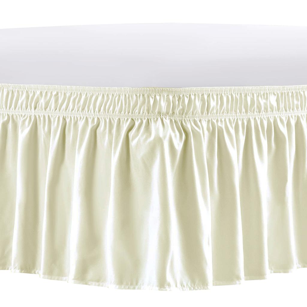 Bed Skirt Elastic Wrap Around Wrinkle Fade & Shrink Resistant Bed Skirt Bed Skirts for Adjustable Bed Easy Fit Dust Ruffle