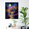 Riverfall Moon Bay Bedroom, Living Room and Study Decorative Self-Adhesive Wall Decals