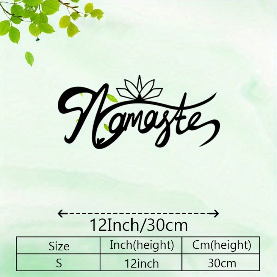 

Namaste Metal Wall Art with Lotus Design Powder Coated Meditation Yoga Decor Spiritual Gift різнокольоровий
