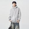 Autumn Winter New Cleanfit Half-Zip High Neck Sweatshirt Jacket Men's Pullover Loose Trendy Simple Gray Top