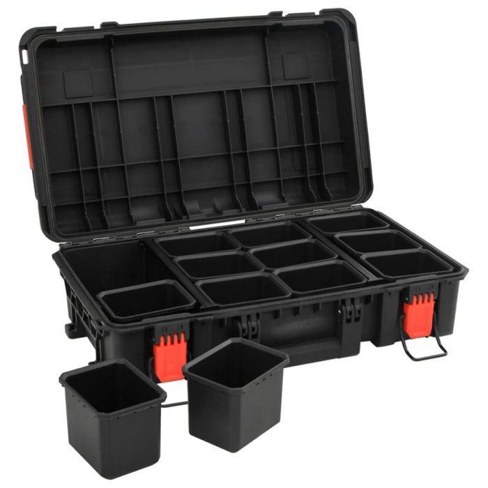 Mallette de transport portable noir 56,5x34x16 cm PP