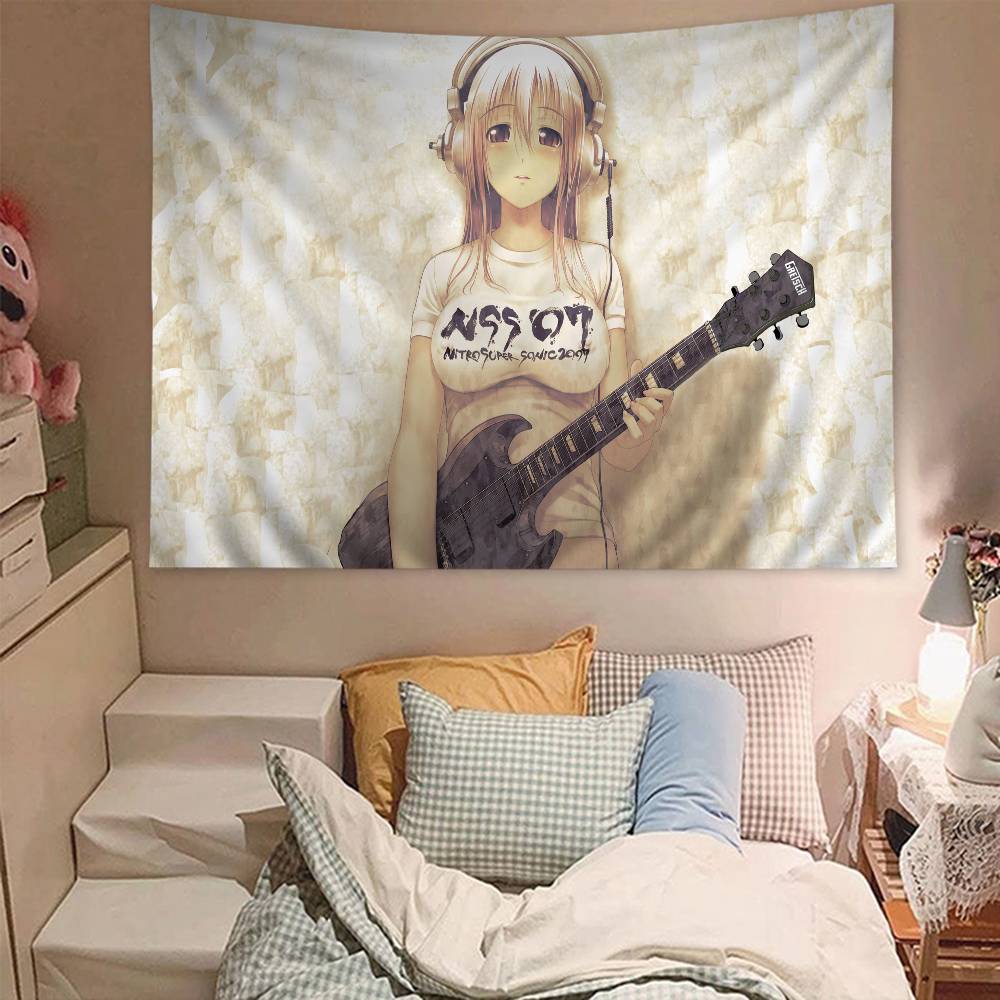 

Anime Super Sonico Colorful Tapestry Wall Hanging Bohemian Mandala Style Vibrant Wall Art Decor for Anime Boho Spaces 74x94cm(29x37in)