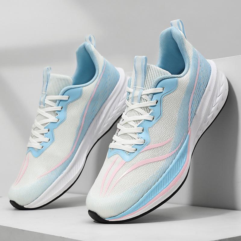 Running shoes Flying woven mesh breathable bottom sports shoes Men and women Children Young and young students Lightweight casual shoes