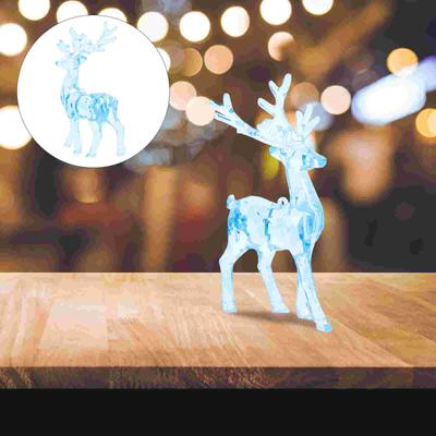Decorazioni Acrilico Trasparente Cristallo Renna di Natale Ornamenti Fai da Te Appesi 2pz Forniture Luci Ghirlande