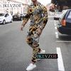 Men Sport Jogging Tracksuit Set Casual 3D Print Suit Oversize Outfit 2-piece Long Sleeve T-Shirt Trousers Graphic T shirts