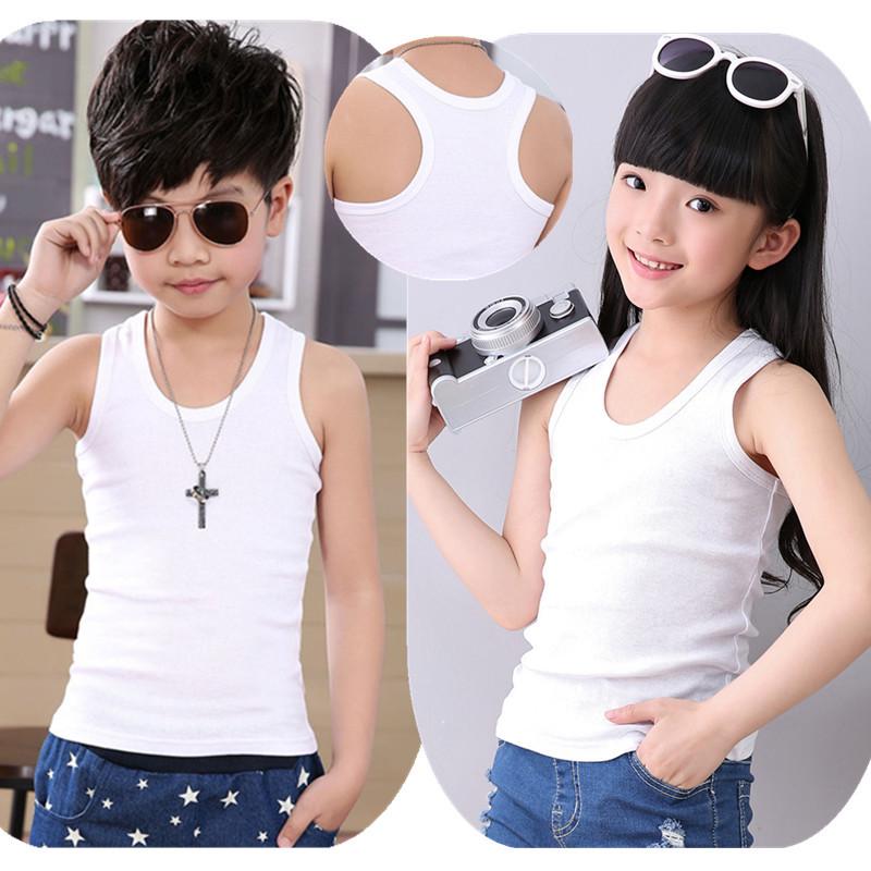 Kids' Cotton Tank Top: Summer Base Layer for Boys & Girls