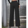 Women's pants solid color loose stretch waist casual pants