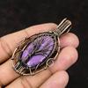 Baum des Lebens Purpurit Anhänger Edelstein Kupferdraht gewickelt Anhänger Handgefertigter Anhänger Designer Schmuck Geburtstagsgeschenk für Sie Purpurit Geschenk