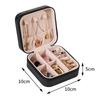 Schmuckorganizer Tragbare Schmuckschatulle Display Reise-Schmuckkoffer Schachteln Knopf Leder Aufbewahrung Reißverschluss Juweliere Joyero Display