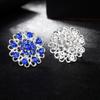 Sieviešu piespraudes doba ziedu forma Rhinestone dekors Pretslīdošs plecu soma uzvalks mētelis apkakle cepure Apģērbi piespraudes ballīte izlaiduma līgava kāzu apģērbs rotaslietas