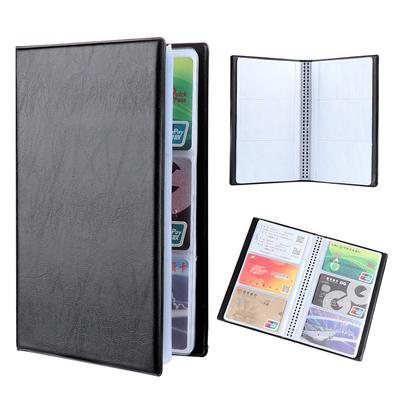 Nuevo Portatarjetas de 40/120/180/240/300 Libros de Tarjetas Cuero Artificial Álbum de Tarjetas Estuche Contenedor de Colección de Tarjetas de Crédito Manualidades en Papel