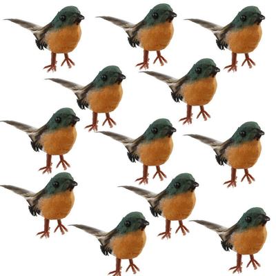 Robin Bird Vánoční strom Dekor Řemeslo Umělé peří Pták Falešná pěna Ptáci Miniaturní řemesla Zahradní ozdoba Domácí dekorace