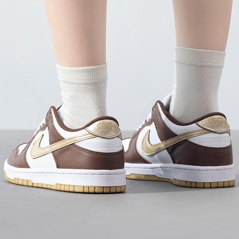 Nike Dunk Low GS Cacao Wow Metalická Zlatá Dětské Tenisky Hnědé Bílé HM3725-171