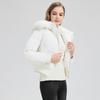 Winter 2025 New Fur Collar Casual Versatile Cotton Jacket Women's Hooded Short Warm Cotton Jacket Hooded New Jacket