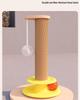 Vertical Sisal Cat Scratch-Resistant Post with Cat Teaser Toy for Self-Amusement and Boredom Relief