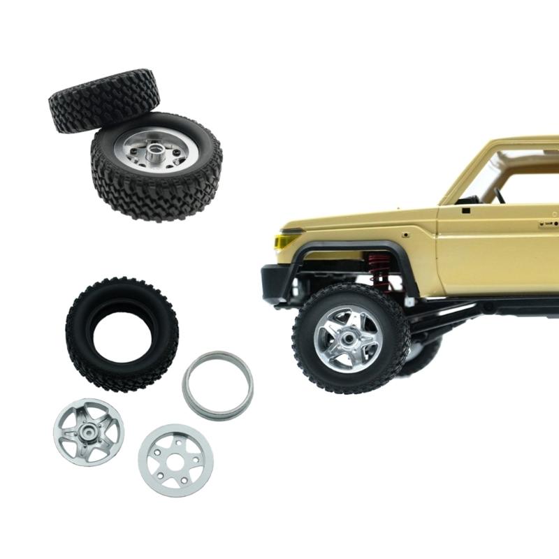 High Strength Metal Hub Tire Set Improves Vehicle Stability And Crawlers Safety For MN82/82S/LC79 Model Enthusiasts