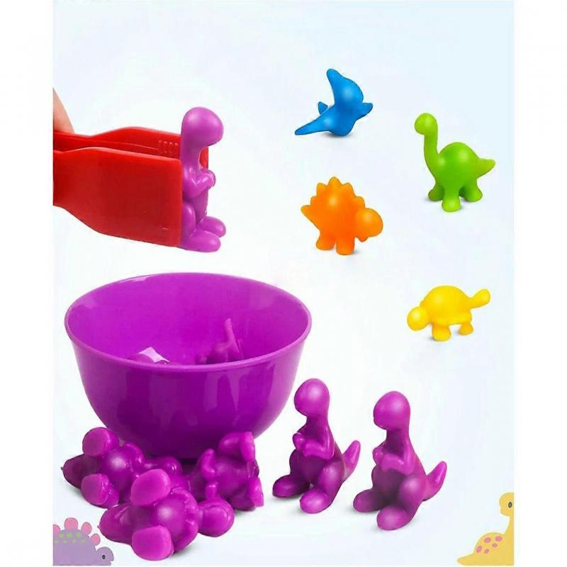 Zabawki do liczenia dinozaurów Sortowanie Zabawka Dopasowywanie Gra w dopasowywanie Wczesne liczenie Zabawki edukacyjne