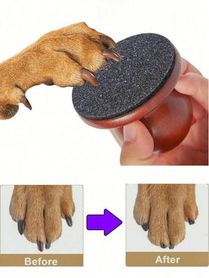 1 Stück Holz-Nagelfeile für Haustiere, Hunde-Pflegeinstrument, Haushalts-Abnehmbarer Krallenschleifer, Nagelabkratzer, Schleifmittel kann ersetzt werden