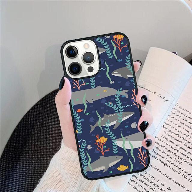 Orcas Whale Phone Case Back Cover For iPhone 17 Air 16 15 14 Plus 11 Pro Max 13 Pro Max 12 Max Coque