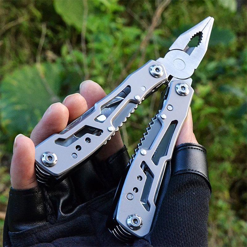 12 IN 1 Multifunction Folding Plier Stainless Steel Outdoor Camping Survival EDC Tool