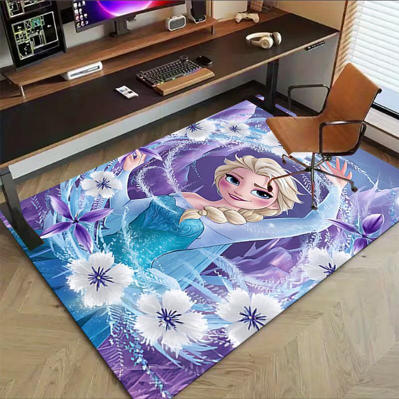 1PC Frozen Elsa Extra Large Non Slip Floor Carpet, Office, Family, Bedroom, Studio Large Area Rug Indoor Rugs
