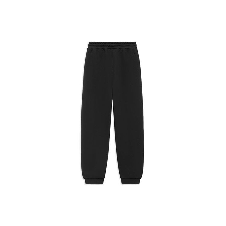 Li Ning Sports Lifestyle Series Loose Fit Cuffed Sweatpants Women Bottoms Black AKLS516-1