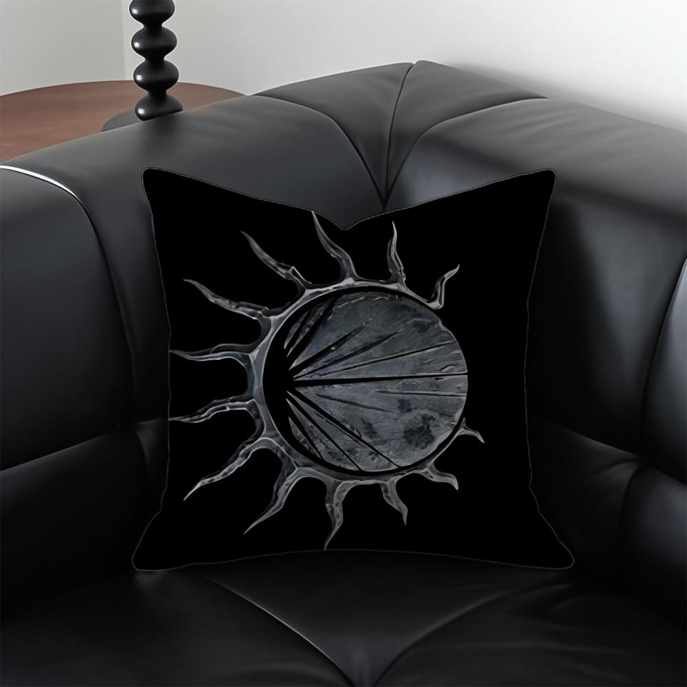 BBlack Sun Archive Pillow Dark Theme Cushion Cushion Cover Pillow Case Antidustmite Invisible Zipper Silky Plush Cushion