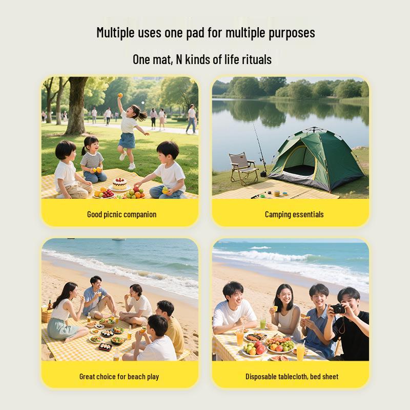 Portable Waterproof & Sand-Resistant Picnic Mat for Beach, Camping & Festivals