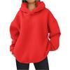 Women's Fashionable Long-sleeved Pullover And Solid-color Hooded Sweatshirt