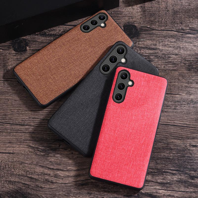 Applicable to Samsung S25Ultra mobile phone case A35 protective case A15 A25 cloth pattern new S23FE creative case